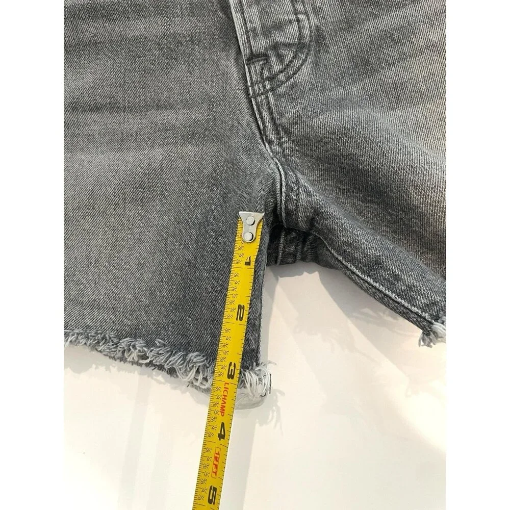 Lucky Brand Women’s Denim Jean Traveler Shorts Sz 0 Gray/Black Distress Frayed - Picture 9 of 14